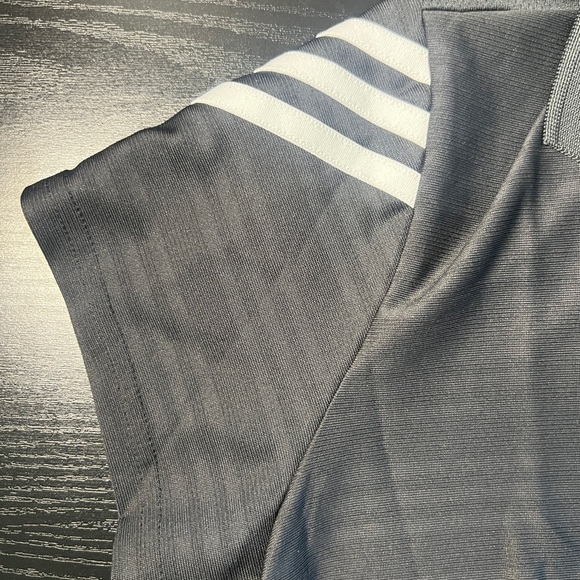 Adidas - Golf ClimaCool Mesh Polo With Textured Striped Pattern,black size M NWT - Picture 7 of 7